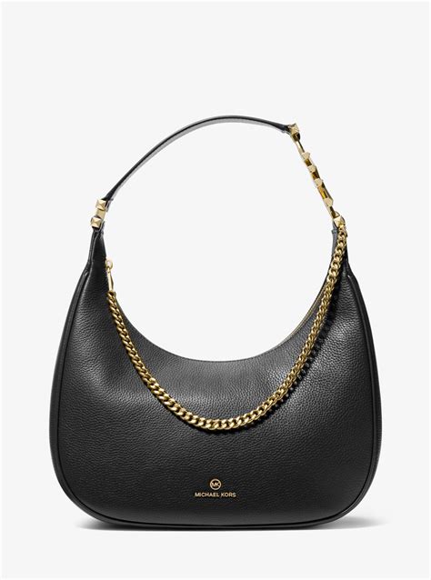 pebbled leather shoulder bag